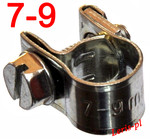 Obejma zaciskowa 7-9 mm przewodu paliwa opaska na wąż skręcana mini gbs  