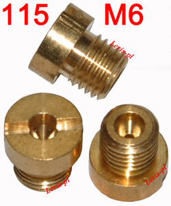 DYSZE DYSZA GAŹNIKA 115 M6 SKUTER 2T DYSZA GŁÓWNA