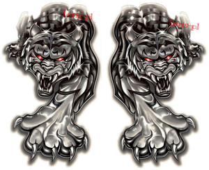 Naklejka naklejki TYGRYS METALICZNY TIGER 2 SZT !!