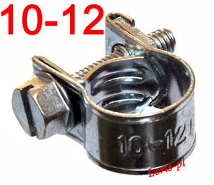 Obejma zaciskowa 10-12 mm przewodu paliwa opaska na wąż skręcana mini gbs