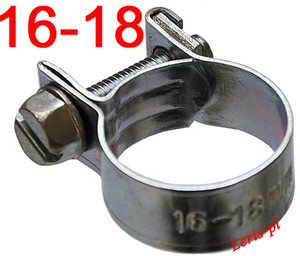 Obejma zaciskowa 16-18 mm przewodu paliwa opaska na wąż skręcana mini gbs